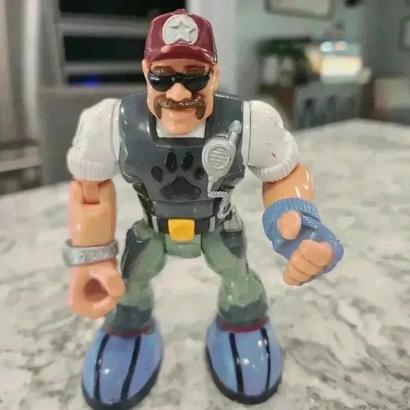 Vintage 1999 Mattel Rescue Heroes Bill Barker K9 Police Action Figure - Picture 1 of 4